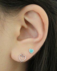 하트링 원터치 피어싱 (23P042)