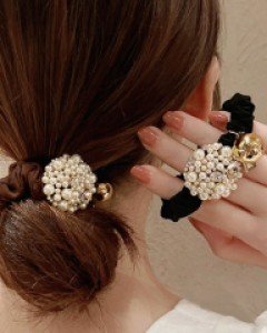애프터 진주 미니곱창 헤어끈 (23HT039)