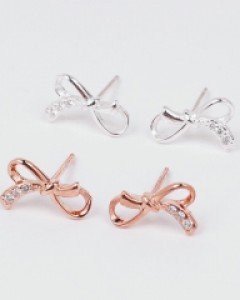 [925실버] 미니 리본 귀걸이 (23ES011)