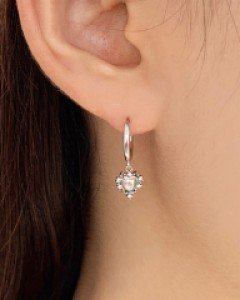 하트빔 드롭 원터치 귀걸이 (23E121)