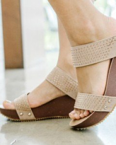 Blingley Cubic Heeled Slippers