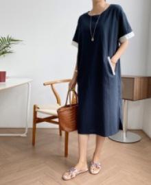 Linen taping dress JO04609