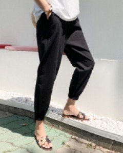 Linen Jogger Banding Pants JP04713