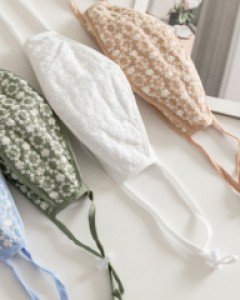 embroidered cotton mask