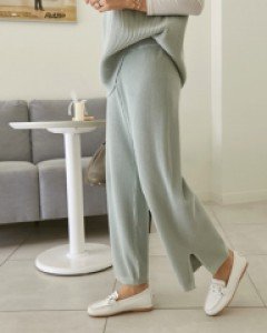 braid knit trousers