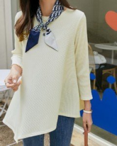 Diagonal pleated blouse JB04774