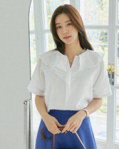 Wind linen ruffled blouse JB04811