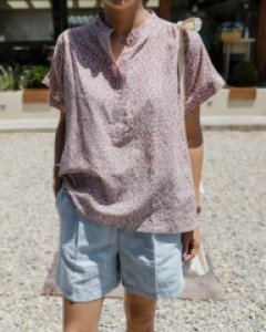 flower half-open blouse