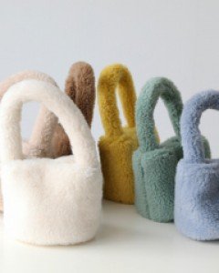 fleece dumbbell tote bag