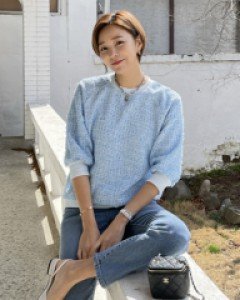 tweed sweatshirt