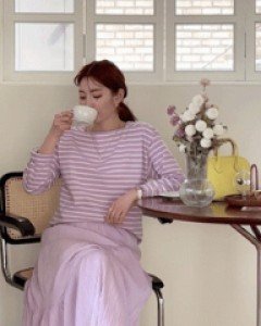 striped boatneck tee