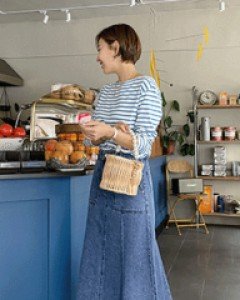 flat maxi a-line skirt