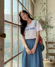 Marine Embroidered Short Sleeve Tee