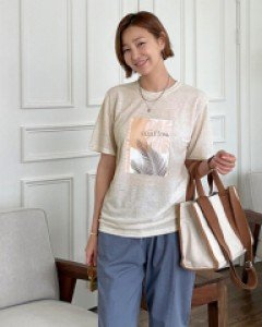 sun linen short sleeve tee