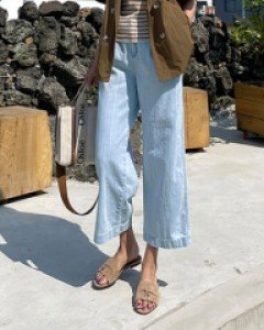 port pintuck wide trousers