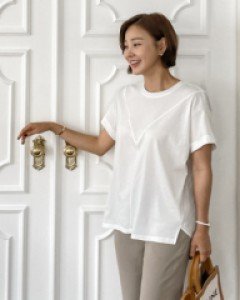 Silk V incision Tee
