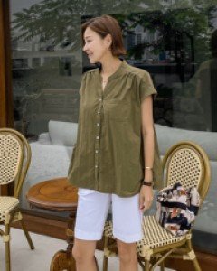 Linne shirring blouse