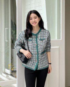 metal tweed cardigan