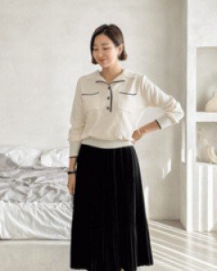 Rihana banding pleated skirt