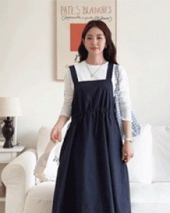 String suspenders dress