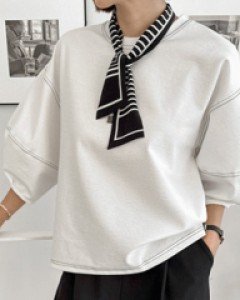 stitched balloon sleeve tee