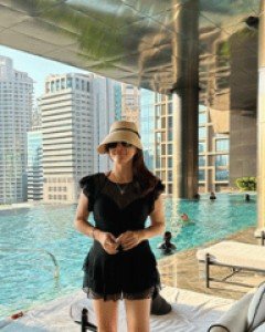 draped one-piece swimsuit