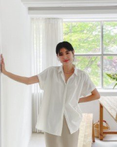 rosia shoulder shirring blouse