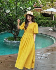Irene puff string dress