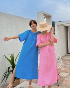beach long linen dress