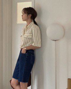 Slit Denim Part 5 Pants