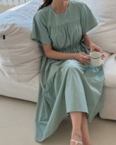 Sienna Baslock Shirring Dress