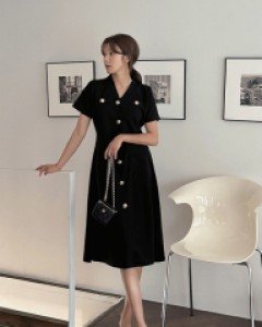Champagne A-line dress