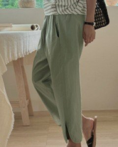 Bio Linen Slit Pants