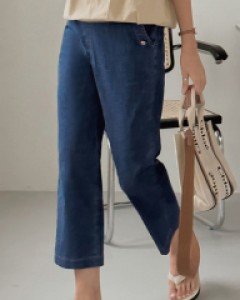 Snappy Wide Part 9 Denim Pants