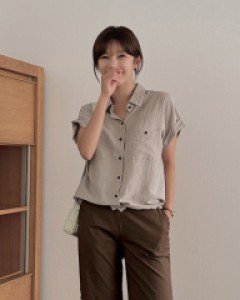 Hug Linen String Blouse