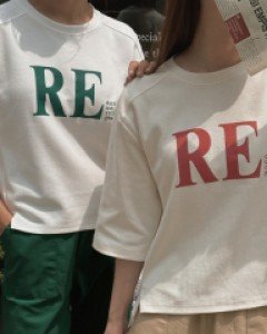 Repeat Slit Lettering Tee