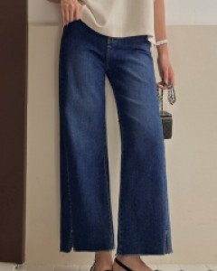 Garen Incision Wide Denim Pants