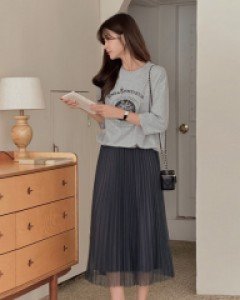 Dippin two-way pleated sha skirt