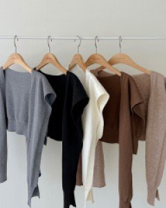 Basic wool knit shawl