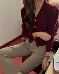 [MADE] Jewelry puff knit cardigan