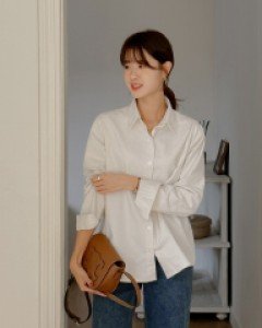 Peach basic cotton shirt