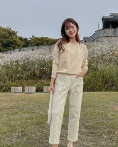 [MADE] Warm cotton pocket baggy pants