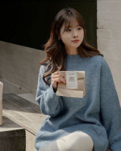 Macaron Bokashi Long Knit