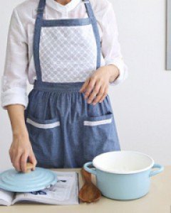 엔시아 블루 앞치마