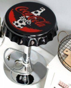 코크 블랙 철제 스툴