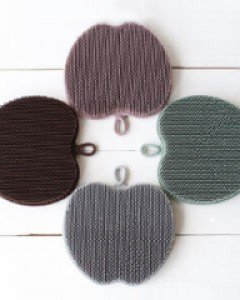 아마란스 실리콘 사과모양 수세미