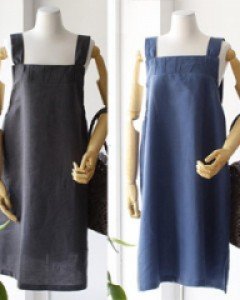 아미엔스 원피스형 린넨 앞치마