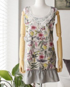 샐리 플라워 레이스 러플 앞치마(아이보리)