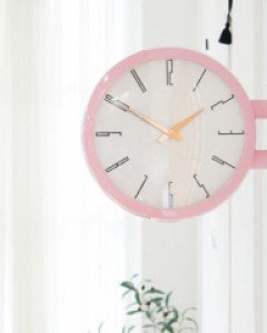 아코르 모던 양면시계 (핑크_아라비아_골드)