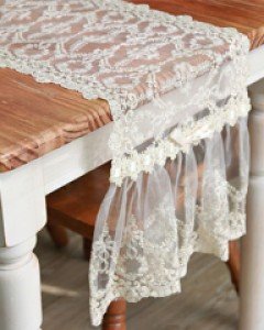 러플 리본 골드 레이스 러너